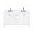 Florence 60x22 Double Sink Bath Vanity in White with Solid White Quartz Top-1938750726