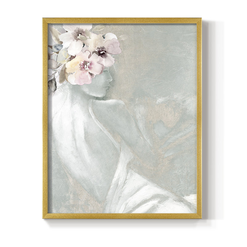 Whisper I, reproduction encadrée - bois massif, H 30 po x l 24 po, Doré