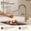 Ensemble de robinet de cuisine double - robinet rétractable et robinet à eau par osmose inversée pour évier de cuisine-131365778