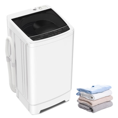 12Lbs/ 1.6 Cubic Feet High Efficiency Portable Washer & Dryer Combo With Child Safety Lock, White