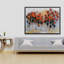 Red Flowers Field Print On Canvas