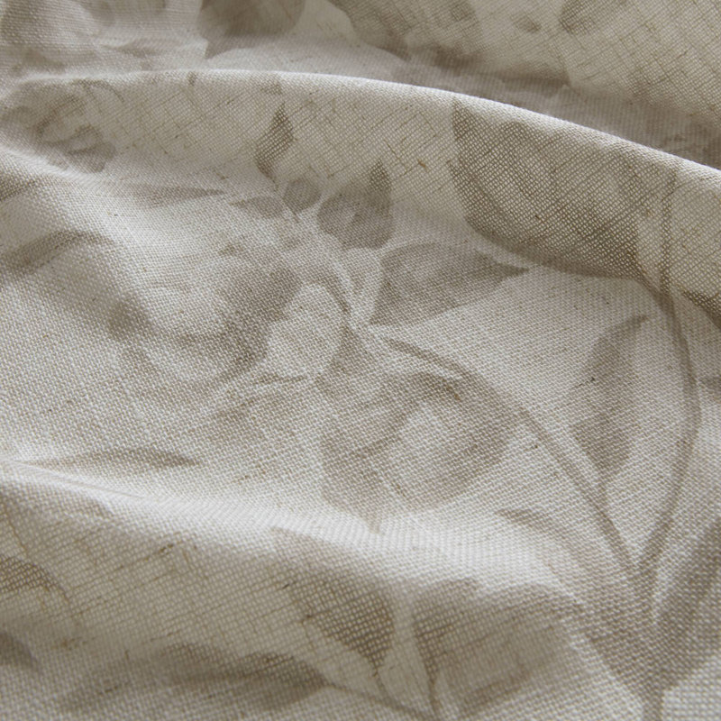 Lana Neutral Botanical Print Linen-Blend Light Filtering 42x84" Window Panel Pair, Neutral