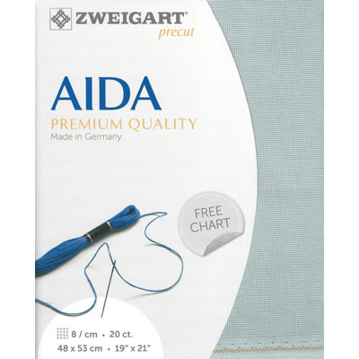 Extra Fine 20-Count Very Light Pewter Precut Aida Cross Stitch Fabric by Zweigart 3326/5018