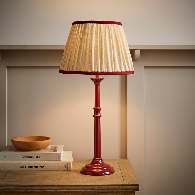 Tayfur Resin Table Lamp, Red, Cream/Red