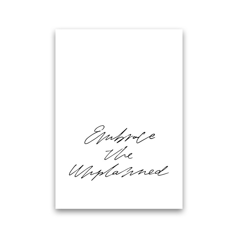 Embrace the Unplanned 1 Piece Wall Art, 29.7cm H x 21cm W x 4cm D, Unframed