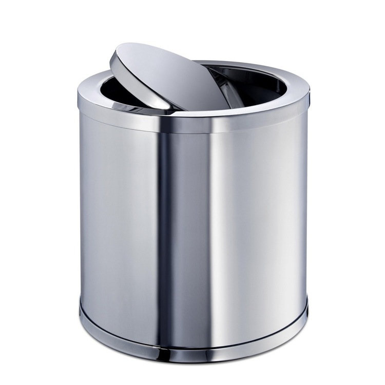 Accessories Metal Swing Top Waste Basket ( 0.56 Gallons )