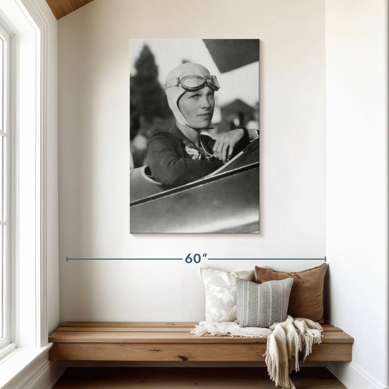Keiri Amelia Earhart In Boston Training Plane, 45" H x 30" W