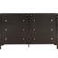 Commode Burlington G2450-D, noire, peut être utilisée pour la salle à manger, la chambre à coucher (commode)