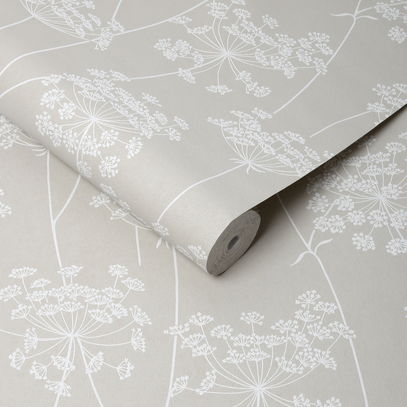 Innocence Modern Floral Wallpaper, Taupe