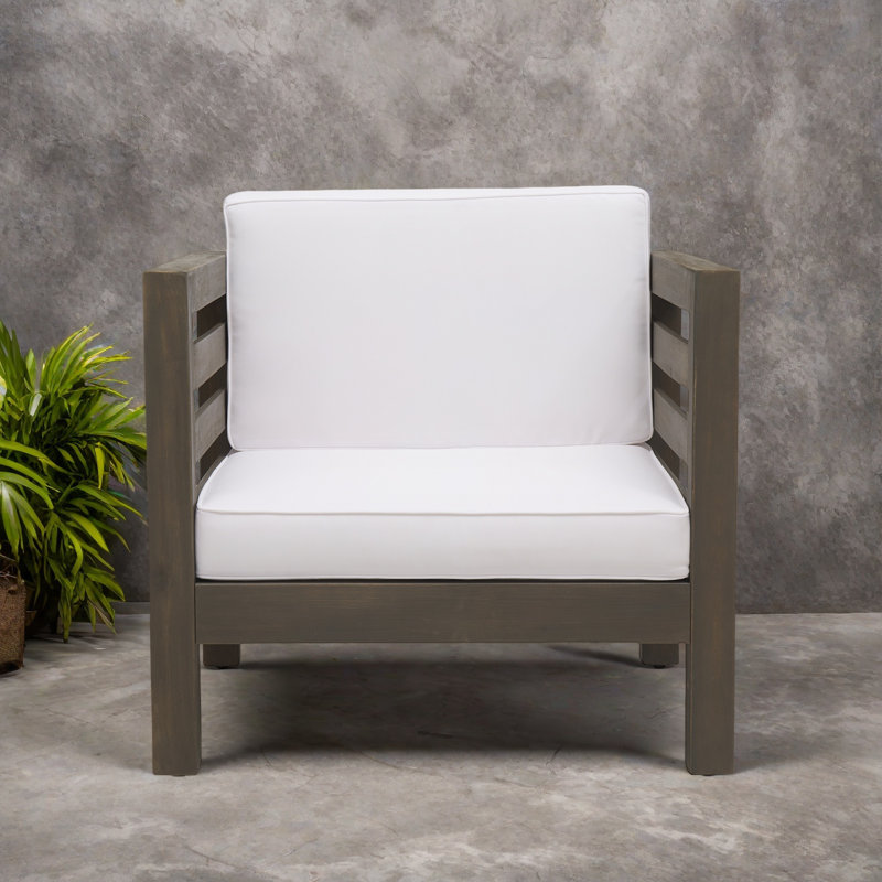 CLUB CHAIR, Gray, White