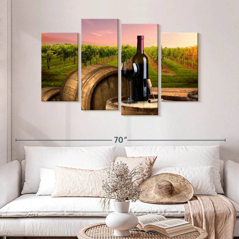 Yarlin Tuscan Wine Vineyard, H 32 po x l 52 po