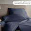 Ensemble de draps 4 pièces en lin bleu marine Southshore Essentials Southshore Fine Linens-40314994-40317894