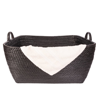 Thelma Handmade Rattan Basket With Handles 1