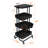 4 Tier Utility Cart Rolling Metal Organization Cart with Table Top & 3 Hanging Cups & Lockable Wheels, Multifunctional Storage Baskets for Kitchen Living Room Office-64851453
