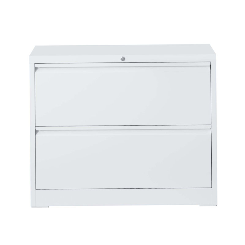 Lateral File Cabinet 2 Drawer, 35.4 Inch Wide Metal Filing Cabinet For Home Office, Locking File Cabinet With Anti-Tip Interlock, Heavy Duty Steel Storage For Letter/Legal/A4 Files