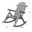 Chaise berçante de patio en bois avec grand dossier-89746669