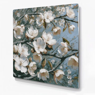 Art mural en métal Botanical Apple Blossoms