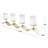 The Novogratz Stainless Steel Metal 4 Candle Hurricane Lamp with Wavy Base