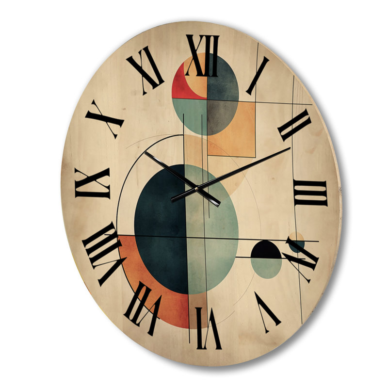 Horloge murale en bois massif Margret, Grand