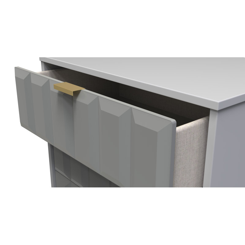 Allem 3 Drawer Chest (Ready Assembled), Shadow Matt/Grey