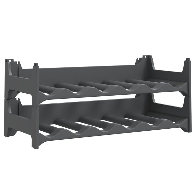 Borchert 12 Bottle Tabletop Wine Bottle Rack in Anthracite