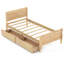 Base de lit simple avec 2 tiroirs de rangement, lit plateforme avec tête de lit-722233022