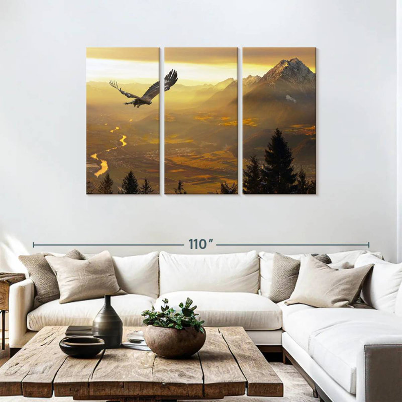 Brampt Golden Eagle At Sunset, 48" H x 74" W