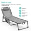 Chaise de patio réglable en acier, chaise d'extérieur moderne avec filet respirant