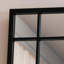 Aimi - Black Metal Rectangle Window Wall & Leaner Mirror-250876393