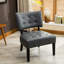 Fauteuil d'appoint capitonné en cuir avec sièges surdimensionnés