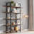 Industrial 5-Tier Bookcase, Metal Frame Open Shelf With X-Back Design, 71" Tall Storage Shelves For Living Room, Home Office-773402209