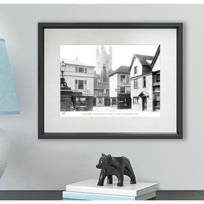 Ashford, High Street and St Mary's Church 1901 1 Piece Single Picture Frame Wall Art