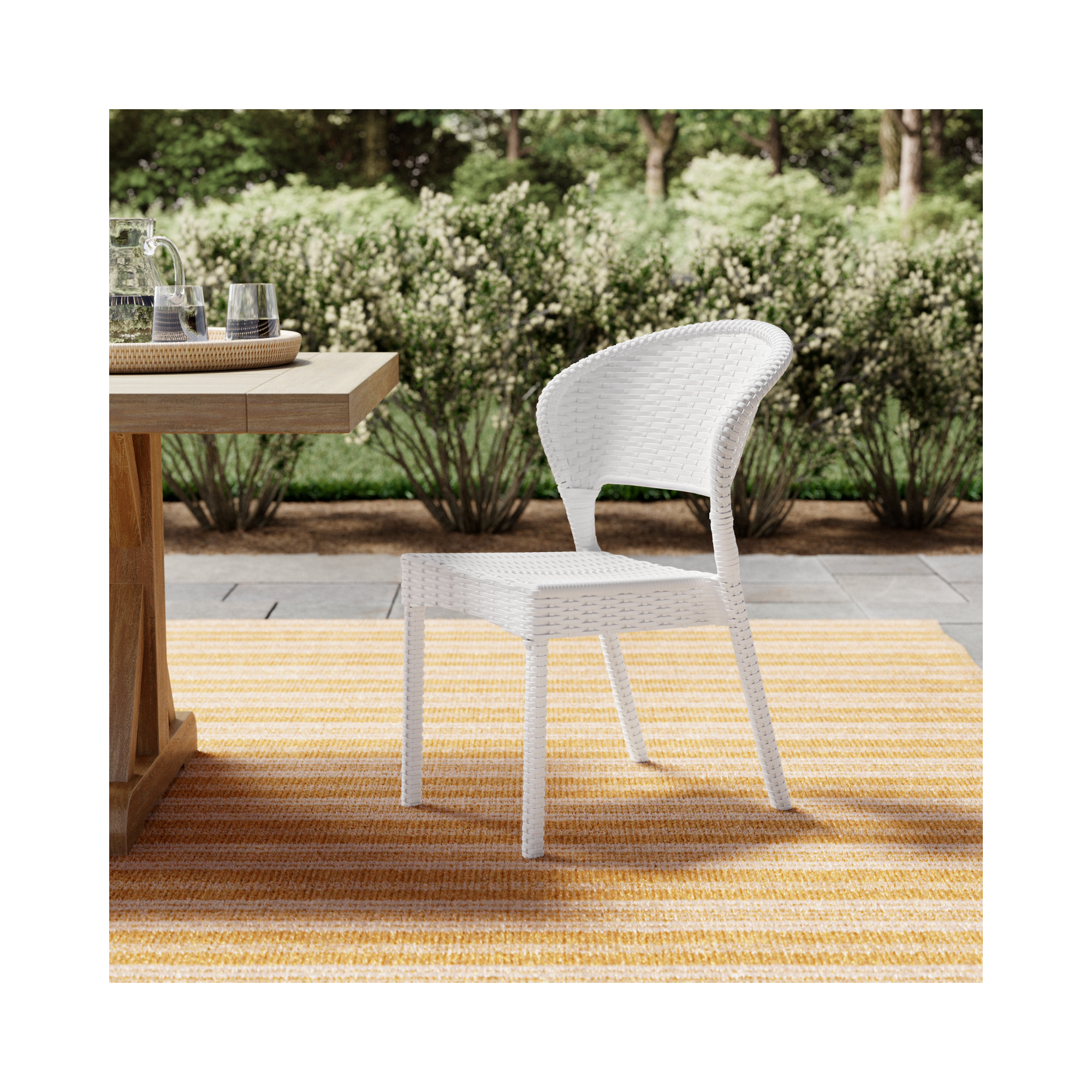 Coral Stacking Side Chair, White