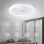 Ventilateur de plafond en cristal concassé 19,7 po avec lumière - moteur à courant continu réversible, 6 vitesses, application et télécommande