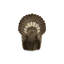 Mocha Check Mini Turkey Figurine