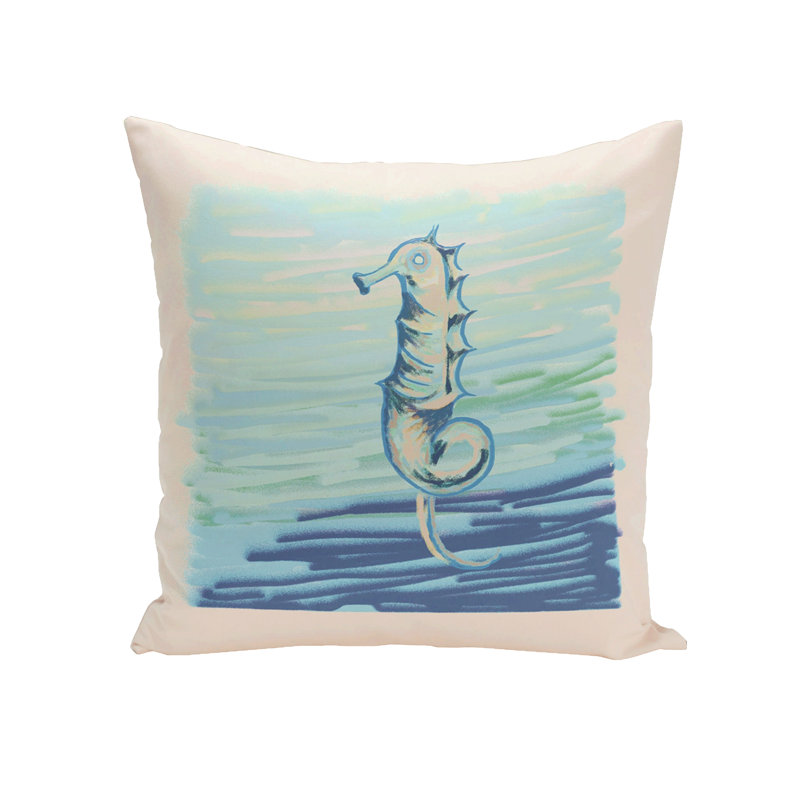 Housse et insert de coussin extérieur d'extérieur, Bleu, H 16 po x l 16 po