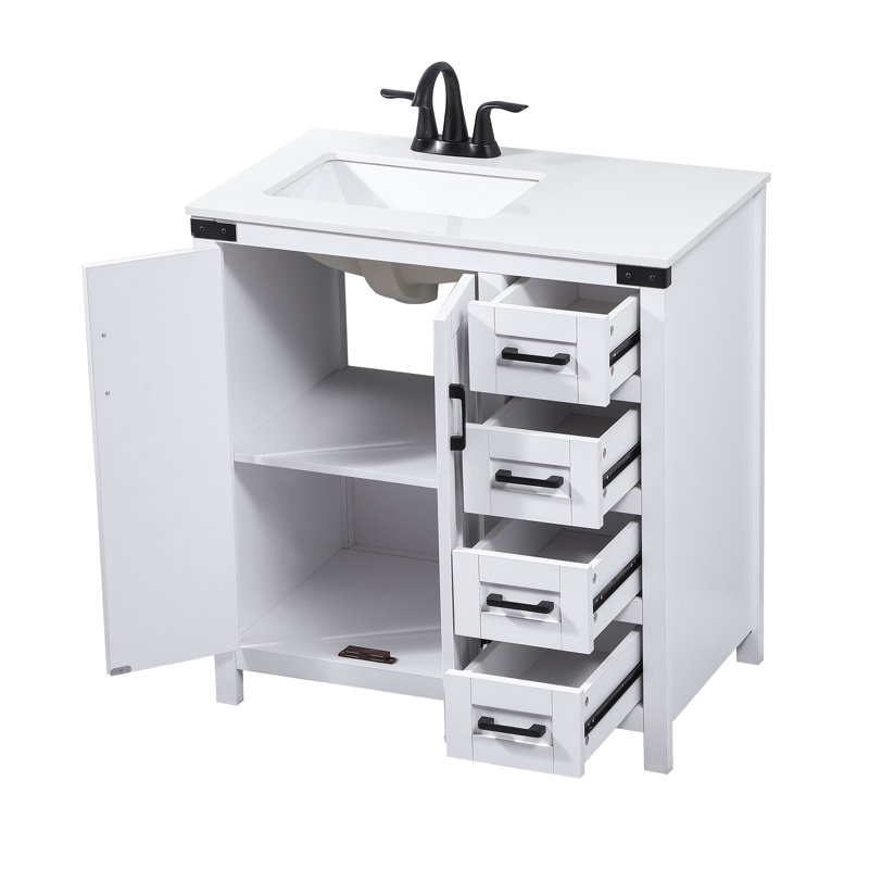 Ensemble de meuble-lavabo simple 32 po Slayton, Blanc
