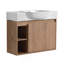 Meuble-lavabo mural de 26 po avec lavabo en céramique blanche et porte à fermeture en douceur-1478134383