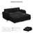 Wide Short Plush Soft Modular Sofa Bed Apartment Sofa With Detachable Cushion Cover-708018432