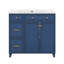 Meuble-lavabo de 36 po avec lavabo en céramique, armoire de rangement avec 2 tiroirs et portes à fermeture en douceur, tablettes réglables-503480888