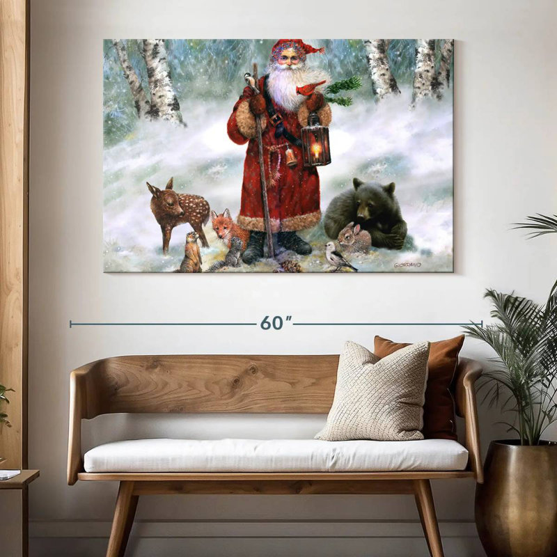 Père Noël Lelend Woodland, H 34 po x l 51 po