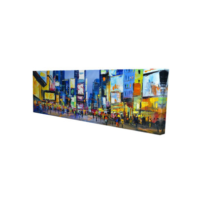 Retro Cityscape Times Square Canvas | Home Decor Wall Art