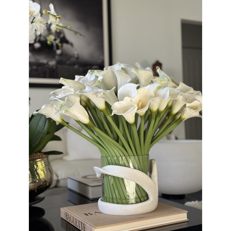 Calla Lilies In Vitra Hurricane Vase