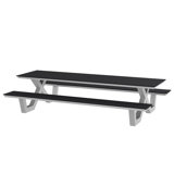 Vienna 10 - Person Metal Patio Dining Set with Rectangular Table