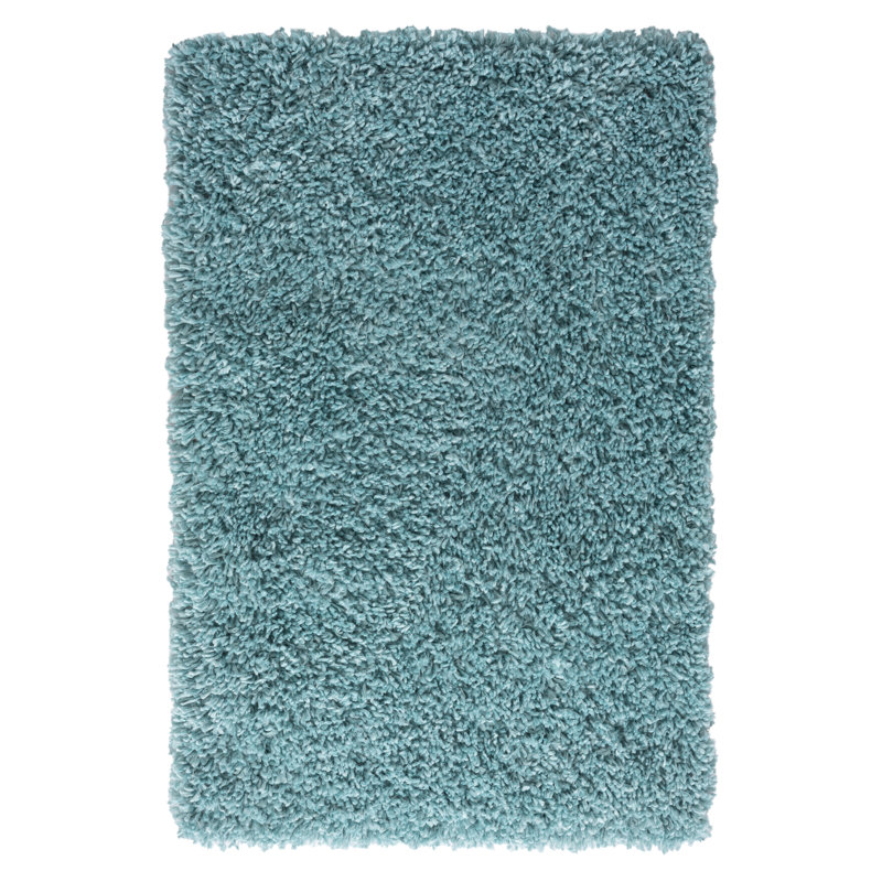 Shaggy Lush light blue Rug, Rectangle 60 x 90cm