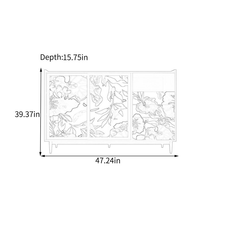 Armoire en noyer avec tiroirs et tablettes