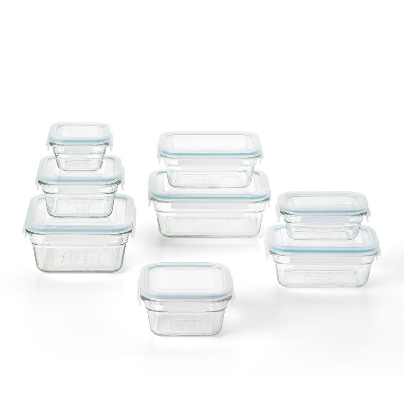Glass Food Storage - Set of 8 Containers and 8 Lids