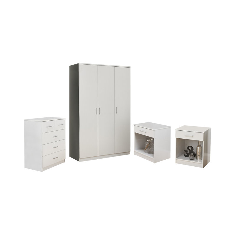 Charents Piece Bedroom Set, White