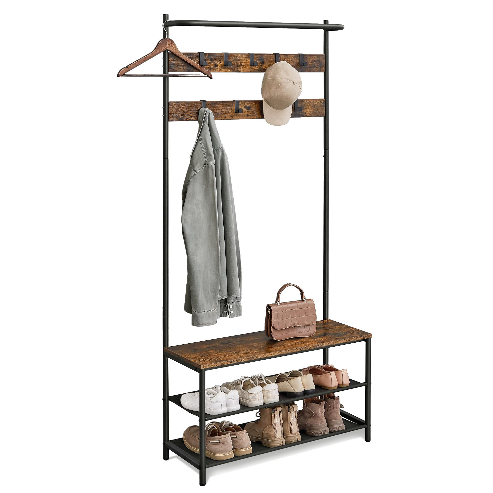 17 Stories Bradenton Metal 9 - Hook Coat Rack | Wayfair