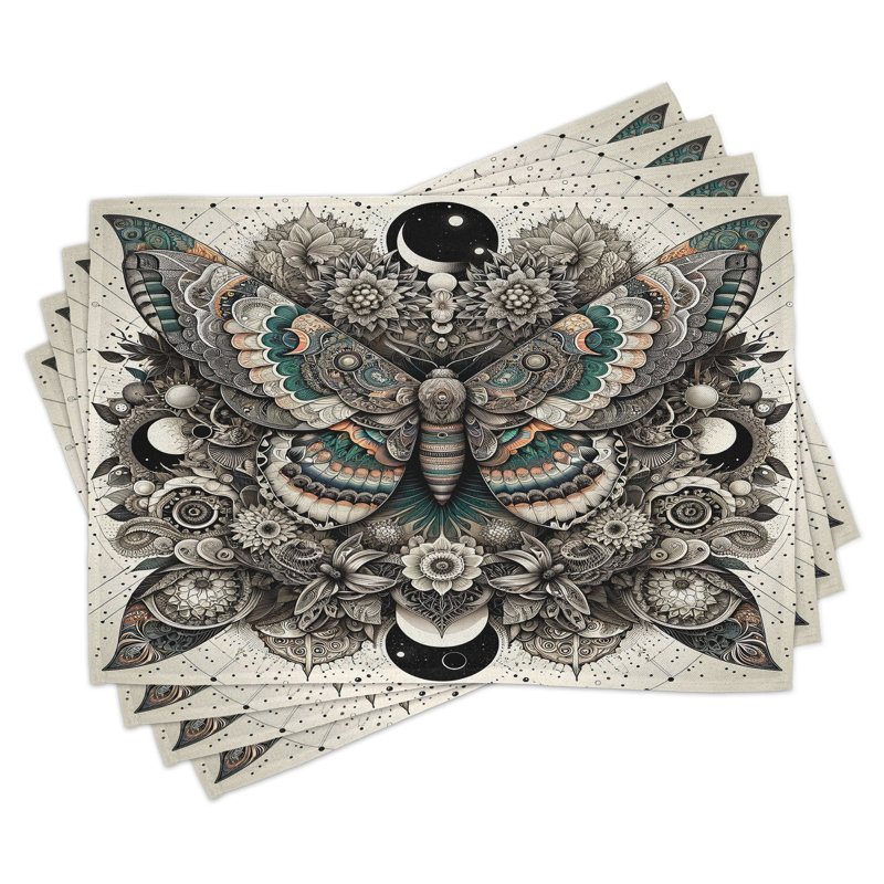 Ensemble de 4 napperons Ambesonne Mandala